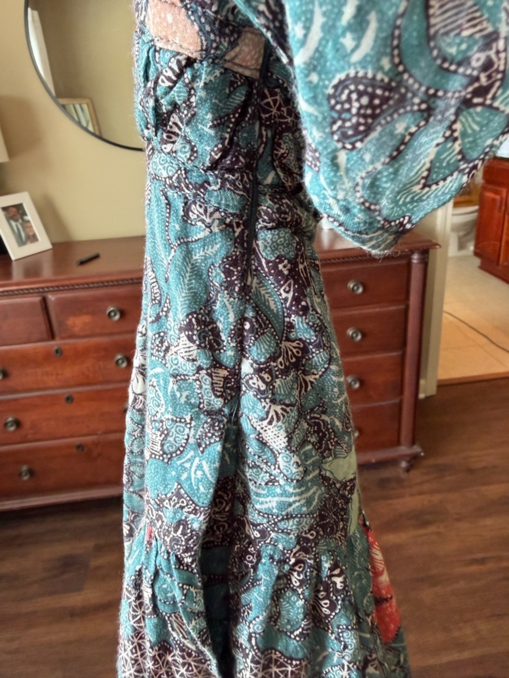Ulla Johnson Teal Floral Printed Top - Picture 4 of 4